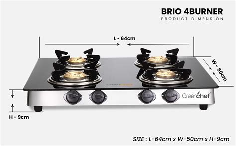 kitchen gas stove size